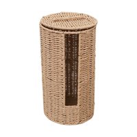 Magideal - Cesta De Almacenamiento Tejida, Organizador De Baño Con Tapa, Cesto Para Ropa Sucia, Contenedor Para La Entrada, El Hogar, La Cocina, La Lavandería