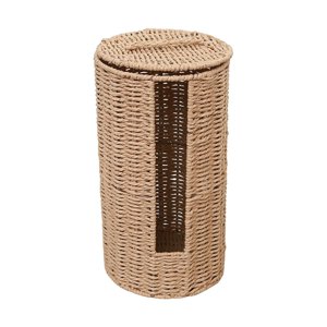 Magideal - Cesta De Almacenamiento Tejida, Organizador De Baño Con Tapa, Cesto Para Ropa Sucia, Contenedor Para La Entrada, El Hogar, La Cocina, La Lavandería