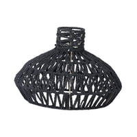 Magideal - Pantalla De Cuerda Tejida A Mano Lámpara Colgante Adorno De Sombra Lámpara De Pie Cubiertas De Lámparas De Techo Cubierta De Luz Colgante Para Restaur Negro