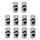thumbnail image 2 of 10 piezas de cuerda de cuerda de metal con cerradura de bloque único resorte de palanca de parada gris, 2 of 3