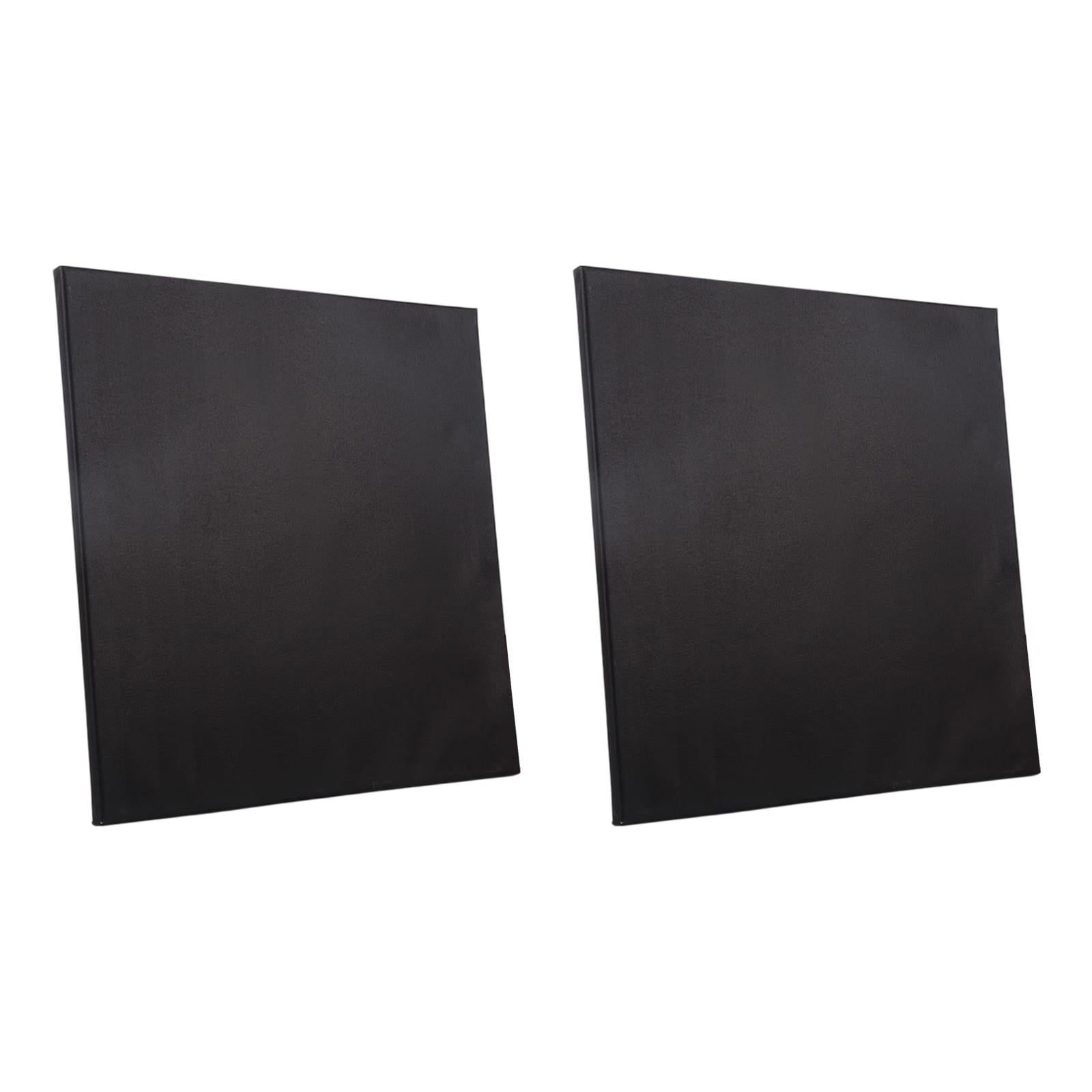 Magideal - Tablero Enmarcado Estirado, Lienzo Negro, Paneles De Lona, Lienzo De Pintura, Marco De Madera, Para Manualidades De Pinturas De Acuarela, 2 Uds. 40x40cm