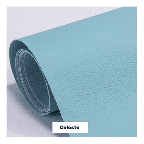 Kimale - Parche Adhesivo Cuero Impermeable 30x20 Sofás Celeste