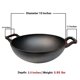 thumbnail image 3 of Kadai wok de hierro fundido LIVEVIE de 10 pulgadas con asas dobles, 3 of 6