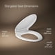 thumbnail image 3 of Asiento de inodoro KOHLER Cachet Nightlight alargado blanco 75796-RL-0, 3 of 9