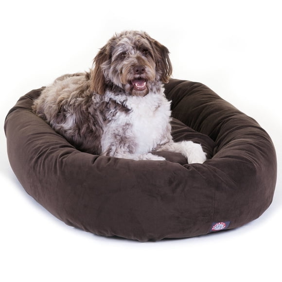 Cama para perros Majestic Pet Suede Calming, lavable, 132 x 89 x 28 cm, color marrón