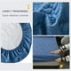 thumbnail image 2 of Cubre Colchón Impermeable 2 Plazas Hipoalergénico Azul, 2 of 2