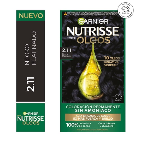 Tinte Capilar Nutrisse Oleos 2.11 Negro Platinado