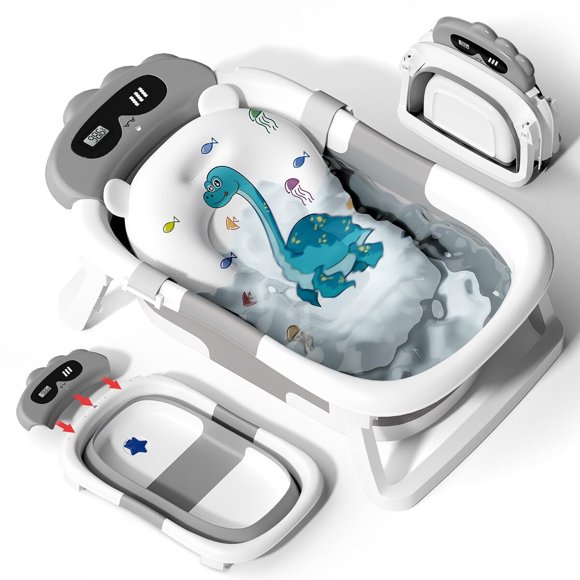 AVIDOR Baby Bathtub, Collapsible Baby Bathtub for Newborns to Toddlers