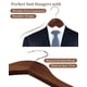 thumbnail image 5 of Perchas de madera AMKUFO para trajes, 20 unidades, de nogal, antideslizantes, 5 of 7