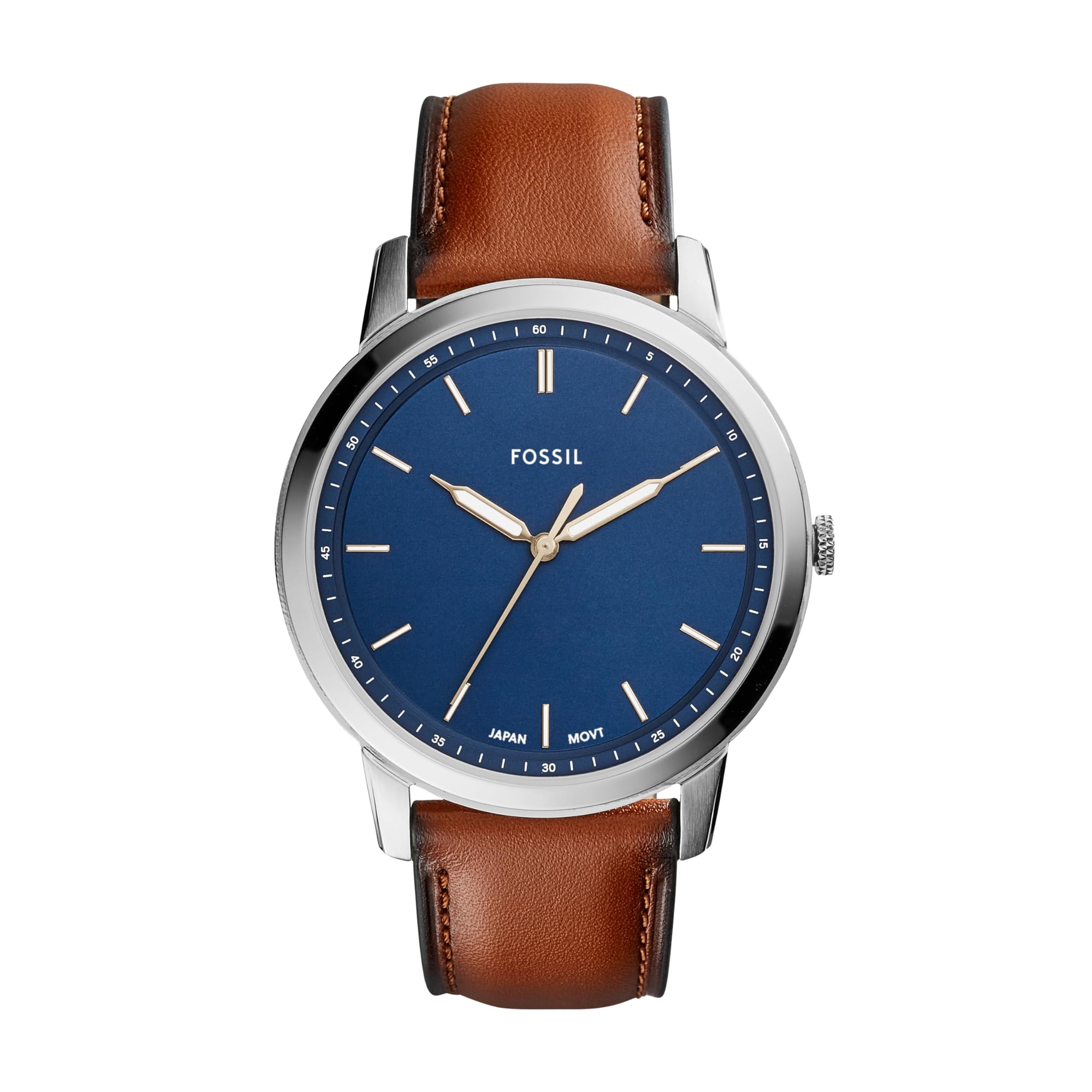 Reloj Fossil Fs5304 Para Hombre, 44 Mm, Esfera Azul, Piel