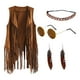 thumbnail image 3 of Disfraces De Hippie Ropa Pendiente De Halloween Chaleco Con Flecos Hippie Trajes De Discoteca., 3 of 3