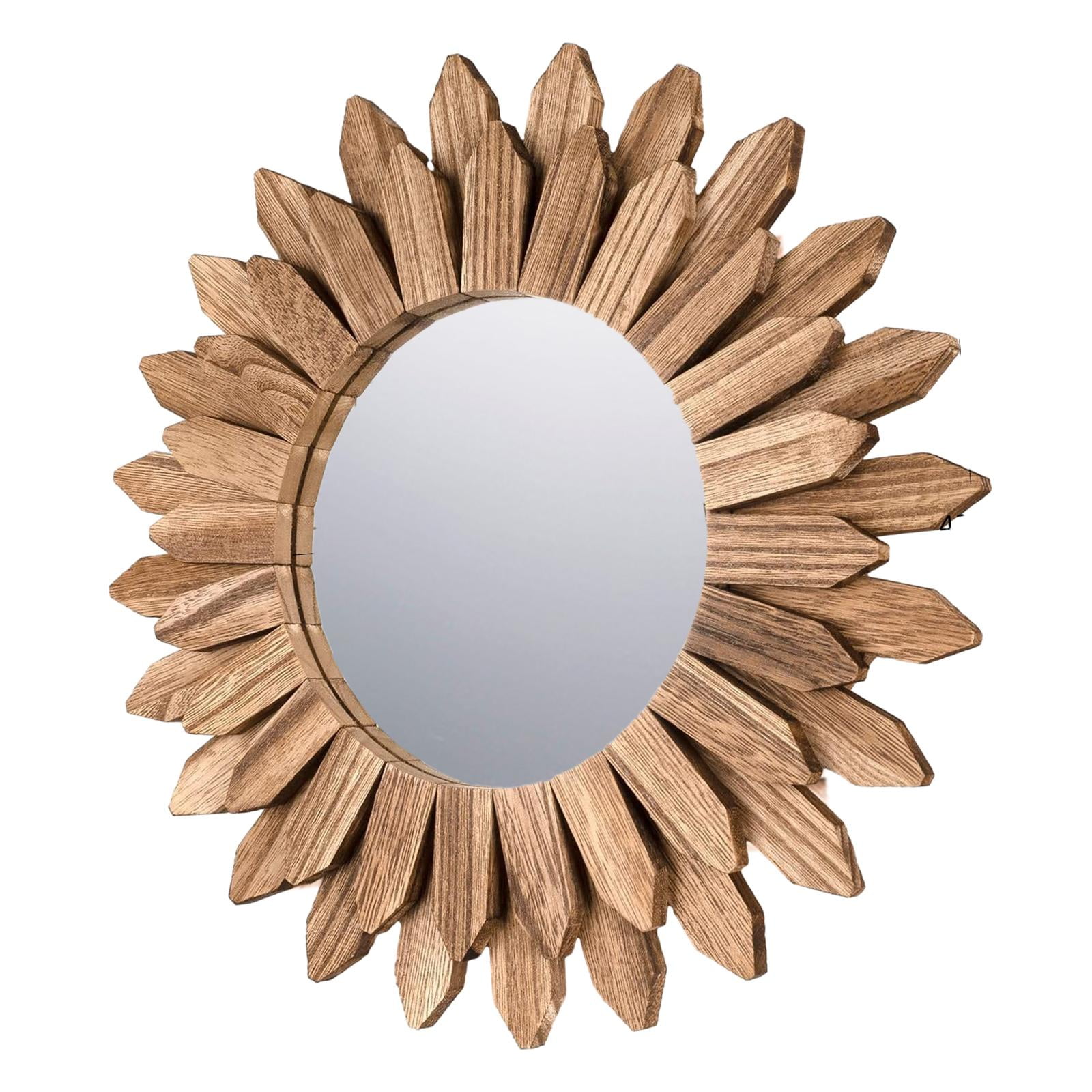 Magideal - Espejo Para Colgar En La Pared, Espejo De Tocador, Decoración Artística Innovadora De Madera, Espejo Cosmético, Espejo De Maquillaje Para Decoración D 43cm