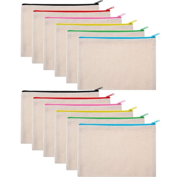 Neceser Canvas 12 Piezas Lavable Con Cierre Color