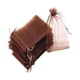 thumbnail image 3 of 100x Bolsas De Organza Reutilizables Para Bodas, Cumpleaños, Regalos De Fiesta, Navidad, Color Marrón, 3 of 5
