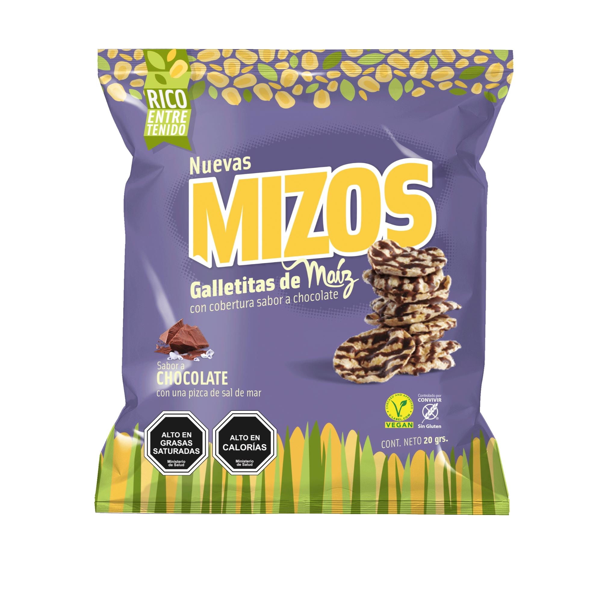 Galleta maiz chocolate, 20 g