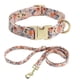 thumbnail image 1 of Collar para perro niña, lindo collar floral para perro con lazo desmontable y correa a juego., 1 of 5