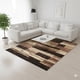 thumbnail image 1 of Alfombra 160x200 diseño tetris marron cafe moderna elegante wm, 1 of 3