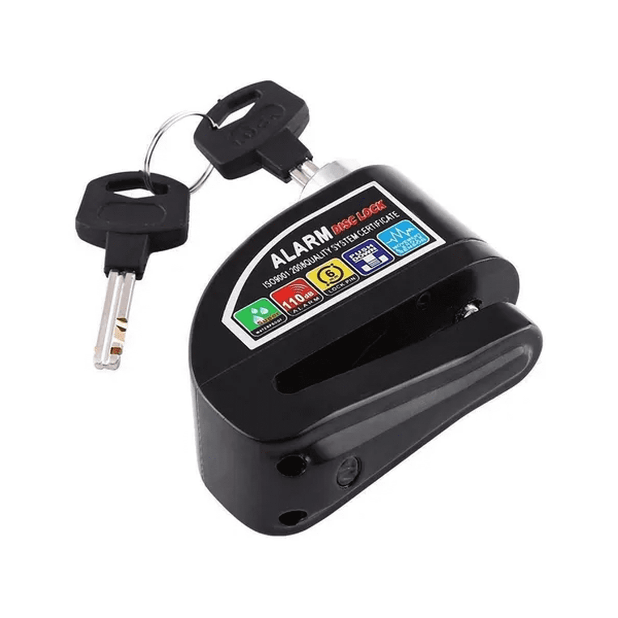 Genérico - Candado Moto Alarma Freno De Disco Y Bicicleta 110db