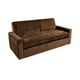 thumbnail image 3 of Sofa Cama Milano Tres Posiciones Felpa Chocolate, 3 of 3