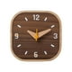 thumbnail image 1 of Reloj De Mesa Analógico Pequeño De Madera De 5,2 X 5,2 X 1 Pulgada Cuadrado Para Mesita De Noche Decorativa, 1 of 3