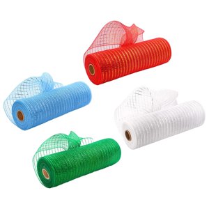 Bothyi - Rollos De Cinta De Malla Lámina Metálica 10 ""X 10 Yardas 4 Piezas Para Corona De Navidad