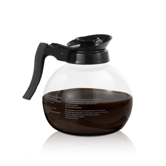 Decantador para cafetera SYBO, 12 tazas, vidrio comercial, negro