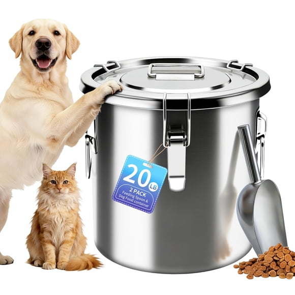 Contenedor de alimentos PRRPRR 9 kg hermético de acero inoxidable