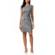 thumbnail image 2 of INSPIRE CHIC Vestido a Cuadros sin Mangas para Mujer Cuello Barco Vintage Houndstooth Vestidos de Trabajo L Negro, 2 of 6