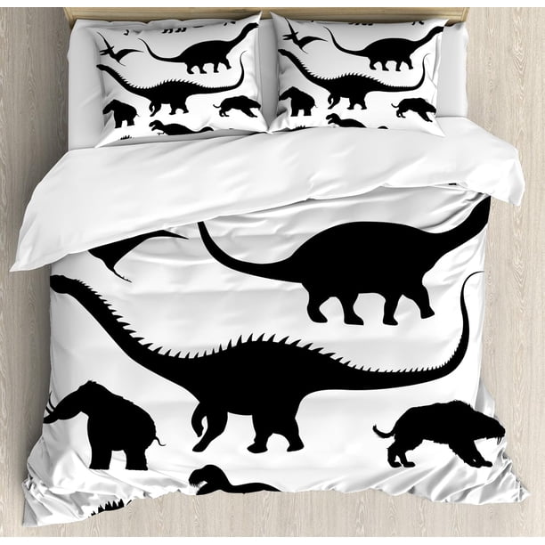 Indie Duvet Cover Set Group of Funky Monsters Society Different Expressions Abstract Groovy Doodle Style Decorative 3 Piece Bedding Set