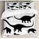 thumbnail image 1 of Indie Duvet Cover Set Group of Funky Monsters Society Different Expressions Abstract Groovy Doodle Style Decorative 3 Piece Bedding Set, 1 of 5