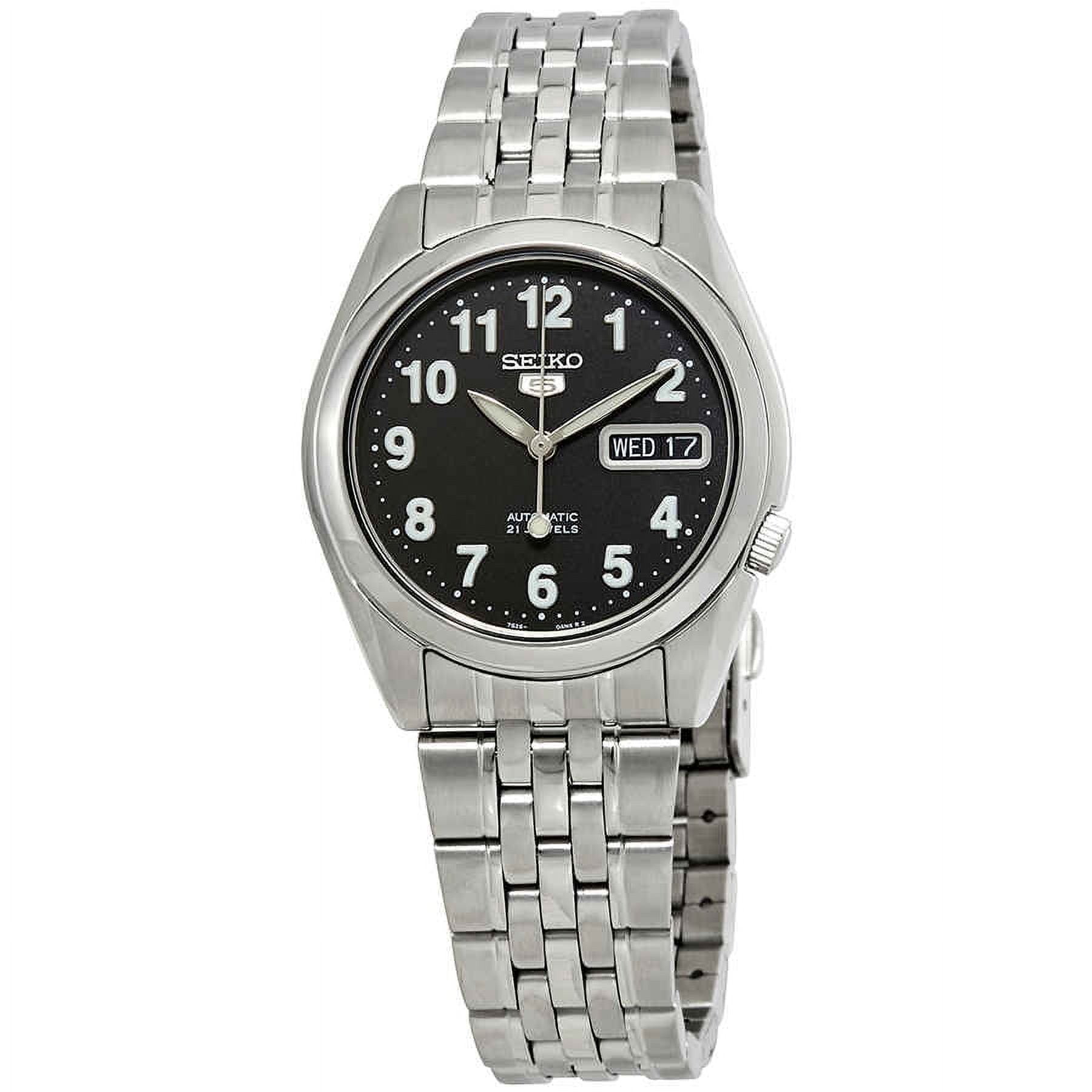 Reloj Seiko Para Hombre 5 Automatic Snk381k De Acero Inoxidable Negro Automático De Moda