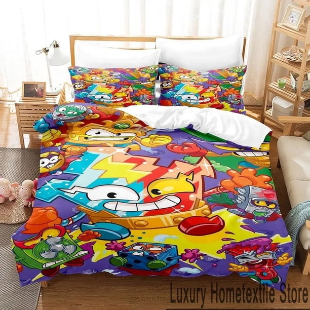 3D Print Super Zings Bedding Set Boys Girls Twin Queen King Size Duvet Cover Pillowcase Bed boys Adult Home Textile