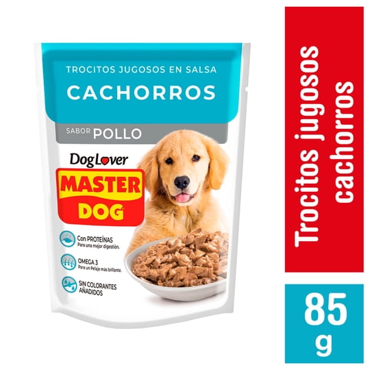 Alimento Húmedo Cachorro Trocitos Sabor Pollo Pouch 85 g Master Dog