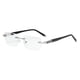 thumbnail image 3 of Gafas De Luz Azul Rectángulo Sin Montura Para Ordenador Unisex Hombre Mujer Argent 4.0X, 3 of 5