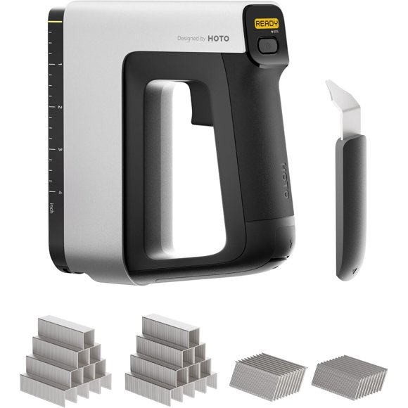 HOTO Pulse 4 en 1, clavadora y engrapadora inalámbrica, 1200 fijaciones