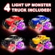 thumbnail image 3 of Set De Camiones De Juguete Light Up Monster Trucks Paquete De 4, 3 of 8