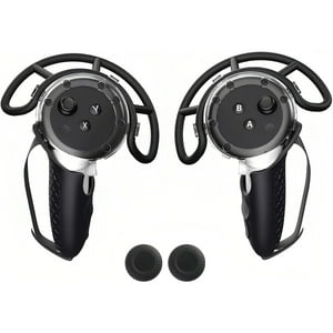 Genérico - Funda Protectora Para El Mando De Meta Quest 3, Accesorio Anticolisión Para El Mando De Vr Con 1 Par De Tapones Para El Pulgar-Negro