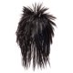 thumbnail image 2 of Peluca Rubies Superstar negra con tinsel plateado para adulto, 2 of 3