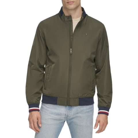 Chaqueta Tipo Bomber Tommy Hilfiger, Ligera, De Punto Acanalado