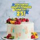 thumbnail image 4 of Suministros para fiestas de cumpleaños de 25 años de Cake Topper Pezutoi, 4 of 4
