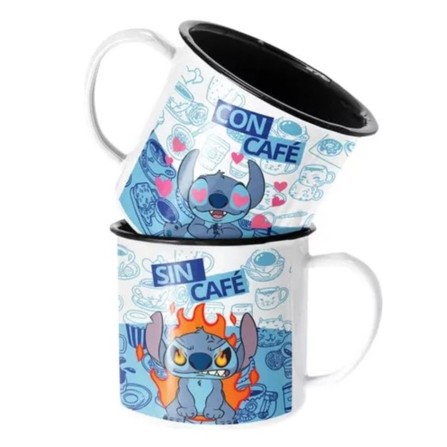 Citohome - Taza Enlozada Lechera Stitch Lilo Y Stitch Con Y Sin Cafe