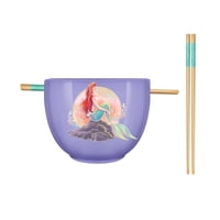 Silver Buffalo - Cuenco Para Ramen Plateado Con Diseño De Búfalo Disney Princess Ariel, 600 Ml