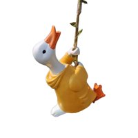 Ioensy - Estatua De Jardín De Pato En Miniatura, Estatua De Pato Trepador En Miniatura Para Balcón De Patio