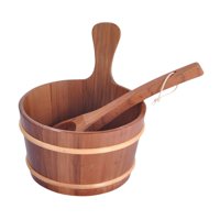 Ioensy - Cubo Y Cucharón De Sauna, Regalos Resistentes, Multifuncional, 4L, Para Bañera Y Baño