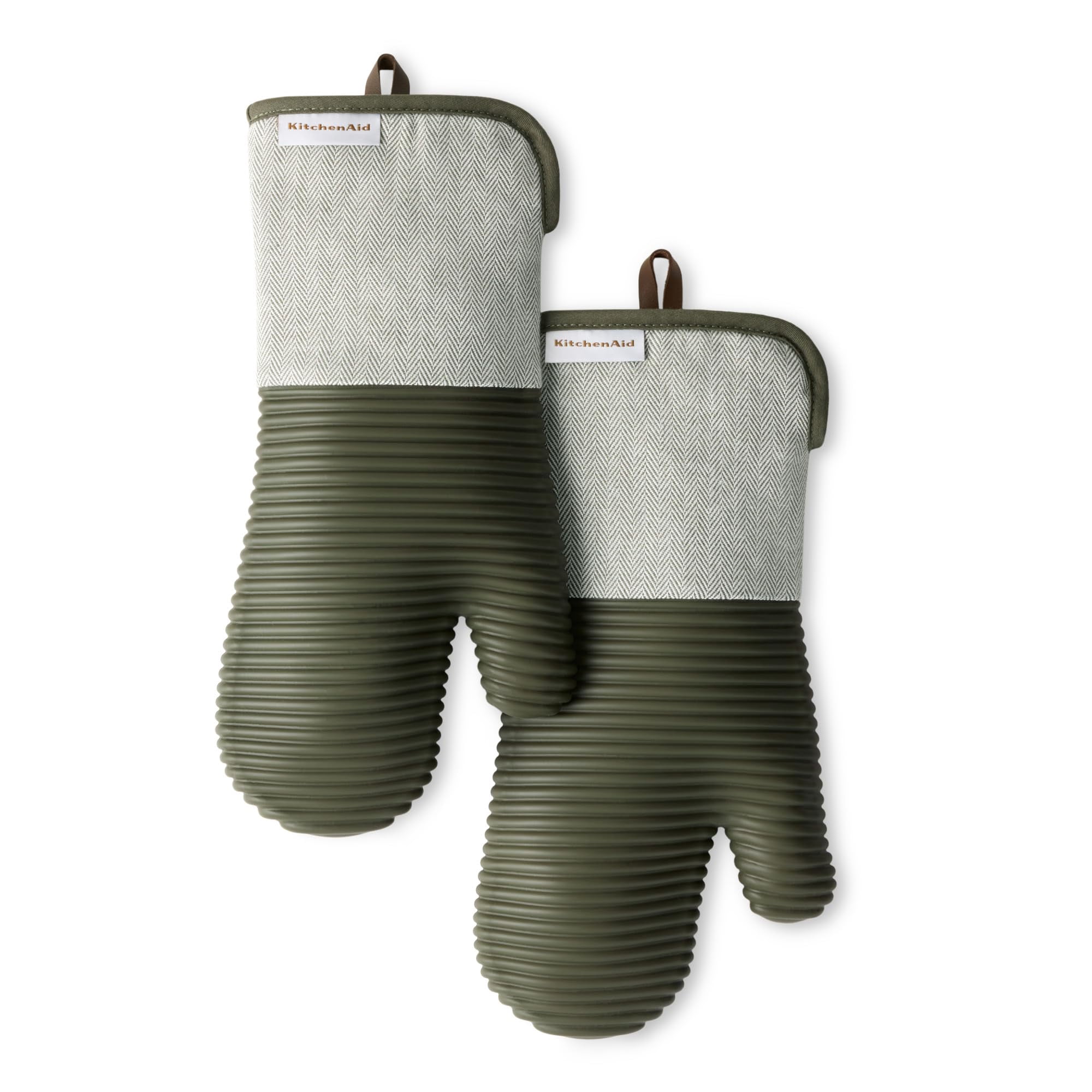 Guantes De Cocina De Silicona Kitchenaid Evergreen Resistentes Al Calor