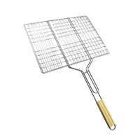 Ioensy - Cesta Para Parrilla De Acero Inoxidable Para Verduras, Pollo Y Mariscos (38,5 X 28 Cm)