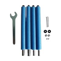 Magideal - 4 Postes De Trampolín Con Fundas De Espuma, Postes De Repuesto Para Trampolín, Tubos De Esponja Anticolisión, Valla De Barandilla De Tubería De Acero 196M