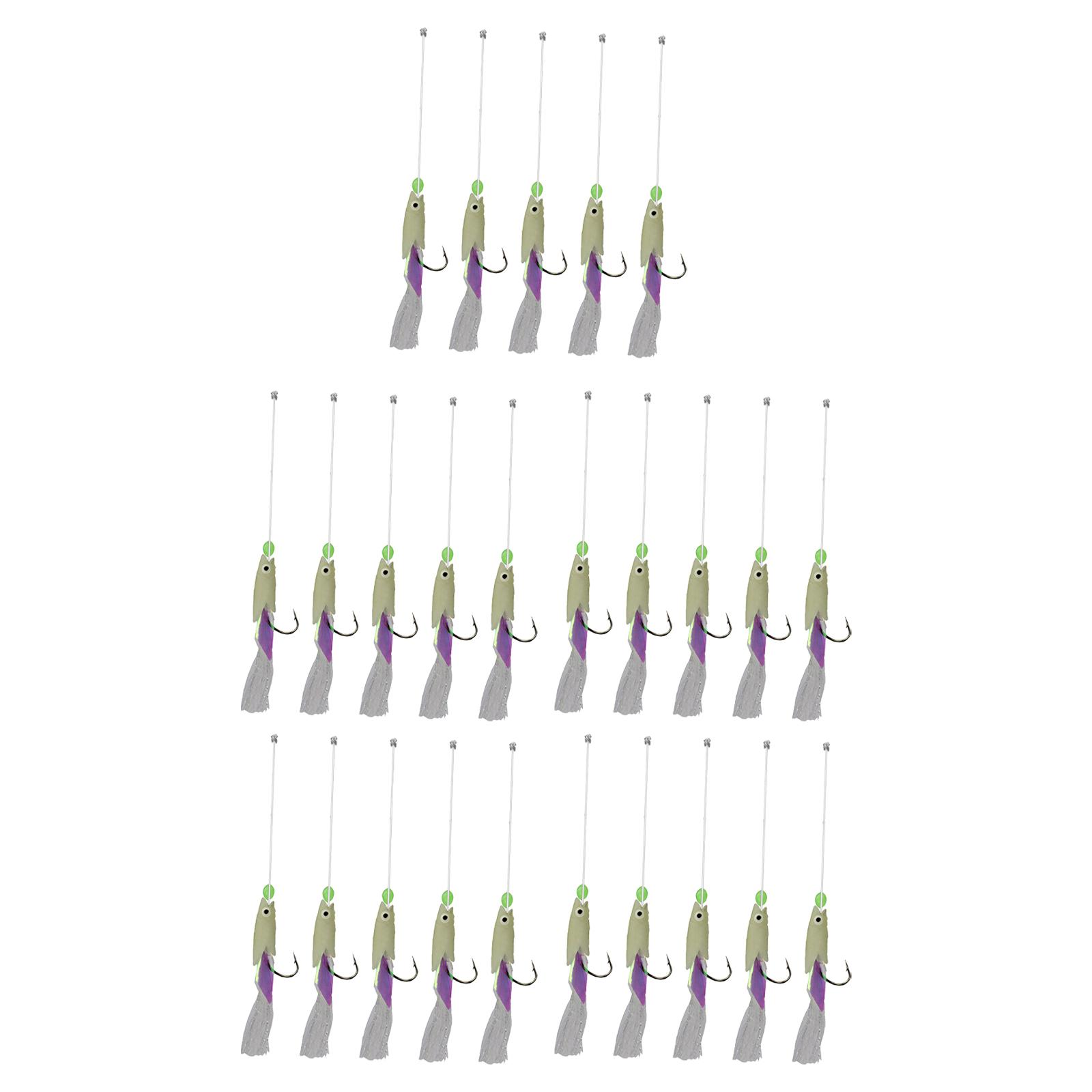 Magideal - Aparejos De Pesca Aparejos De Pesca Señuelos De Pesca Luminosos Gancho De Cuerda Para Peces Pequeños Fundido Gatos Pequeños Para Agua Dulce Y Salada 22Mm X 10Mm