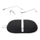 thumbnail image 4 of Juego Anteojos Moda Portátil Práctico Claro Gafas Mujer Plata, 4 of 5