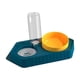 thumbnail image 1 of Cuencos De Puntos Con Dispensador De Agua Juego De Tazones De Comida Húmeda Y Seca Comedero Para Mascotas Bebedero Doble Azul, 1 of 5